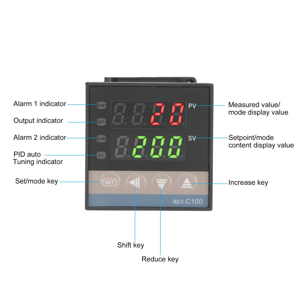 Temperature Controller Intelligent PID Digital Incubator Thermostat Poultry Farming Supplies
