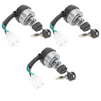 3Set Electric Door Lock 4-Wire Ignition Switch with Keys for 168F/170F/GX160/GX200/GX210