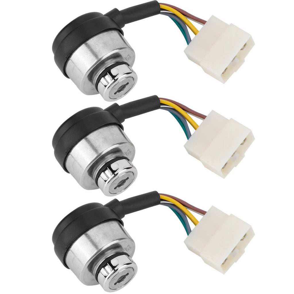3Set 6 Wire Ignition Switch with Key for 188F/GX390/190F/GX420 Gasoline Engine Generator