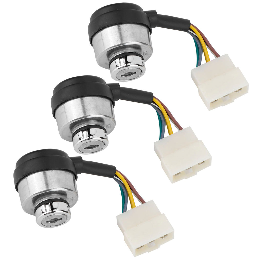 3Set 6 Wire Ignition Switch with Key for 188F/GX390/190F/GX420 Gasoline Engine Generator