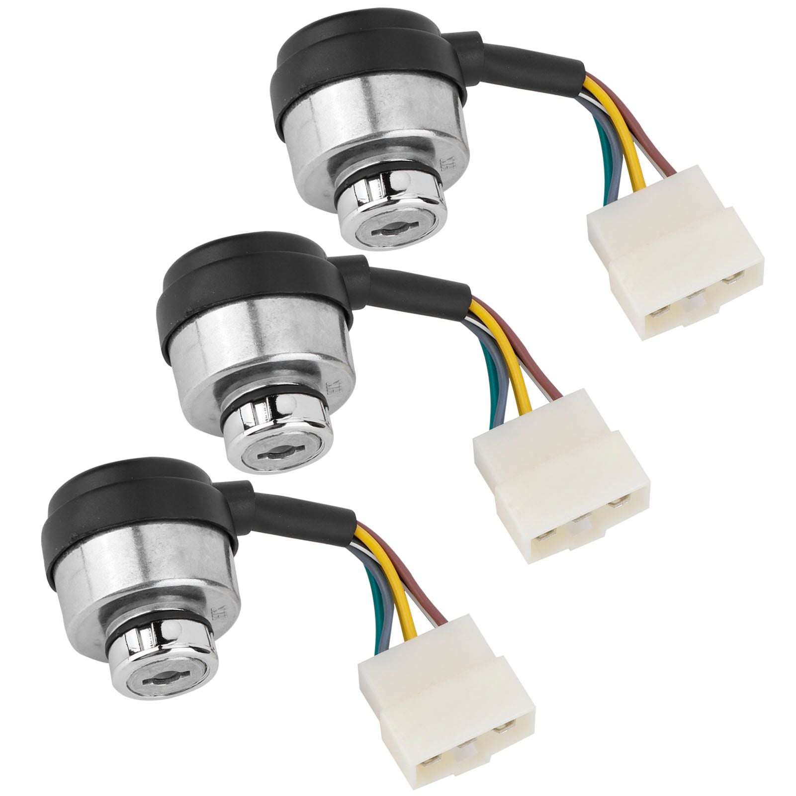 3Set 6 Wire Ignition Switch with Key for 188F/GX390/190F/GX420 Gasoline Engine Generator