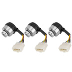 3Set 6 Wire Ignition Switch with Key for 188F/GX390/190F/GX420 Gasoline Engine Generator