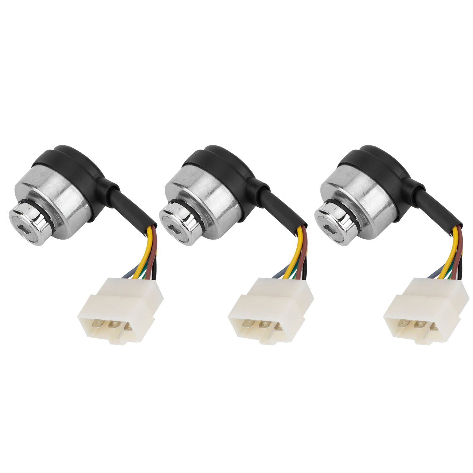 3Set 6 Wire Ignition Switch with Key for 188F/GX390/190F/GX420 Gasoline Engine Generator