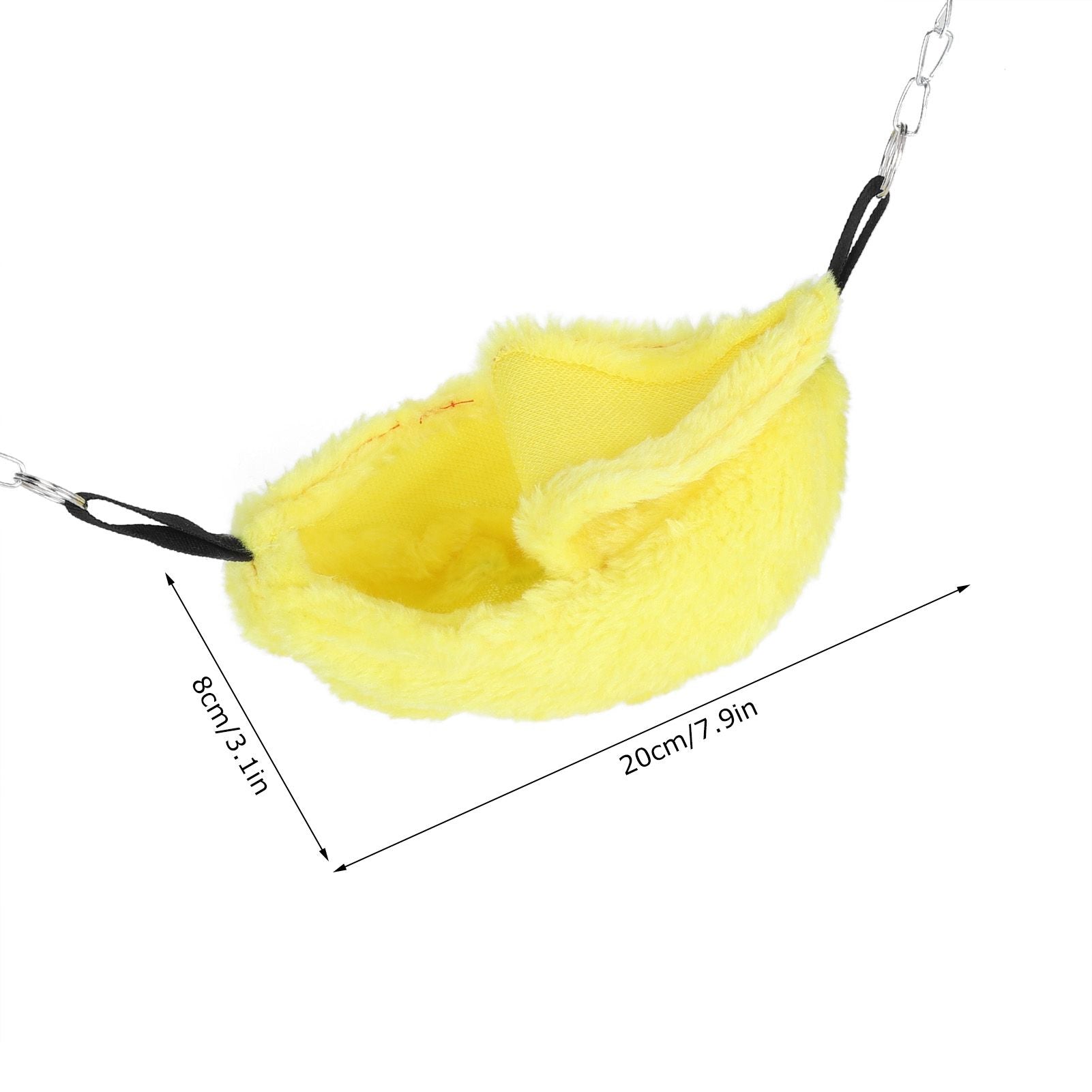 3 Sets Pet Cage Winter Warm Banana Shape Hamster Hammock Bed Hanging House Sleeping NestsYellow