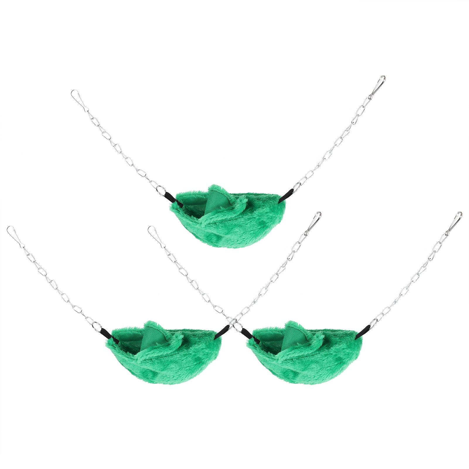 3 Sets Pet Cage Winter Warm Banana Shape Hamster Hammock Bed Hanging House Sleeping NestsGreen
