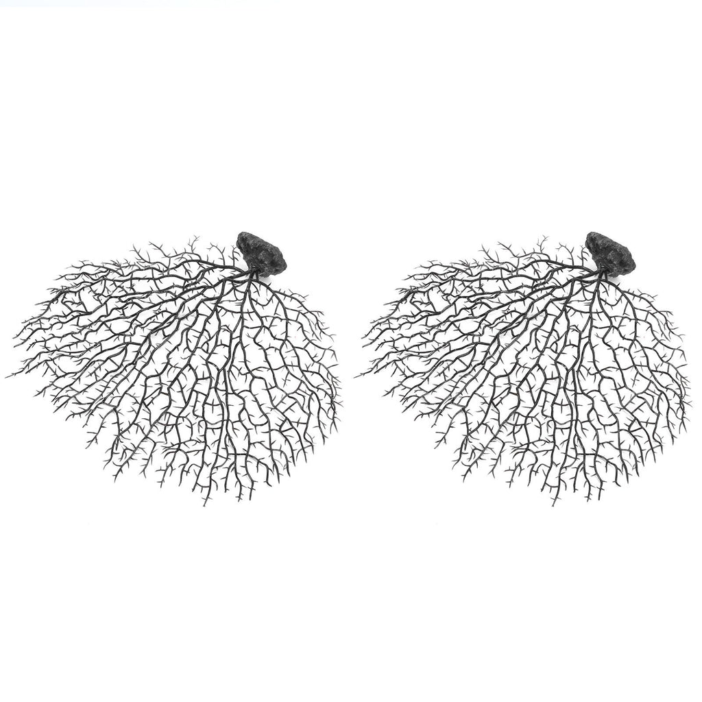 2Pcs Artificial Water Plant Aquarium Decoration Fish Tank Landscaping Simulation Coral Tree