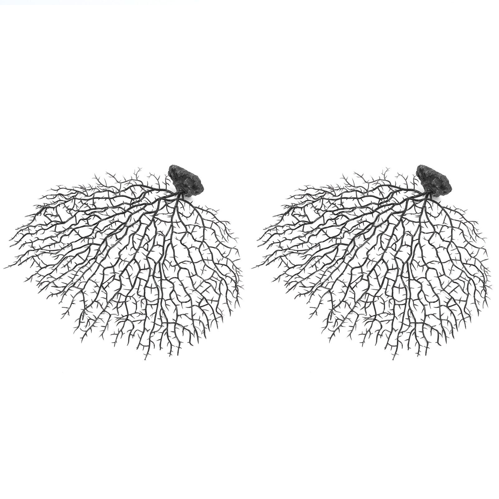 2Pcs Artificial Water Plant Aquarium Decoration Fish Tank Landscaping Simulation Coral Tree