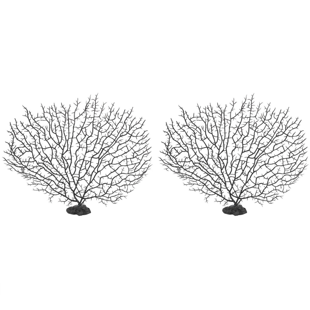 2Pcs Artificial Water Plant Aquarium Decoration Fish Tank Landscaping Simulation Coral Tree