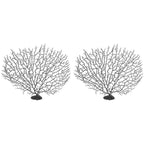 2Pcs Artificial Water Plant Aquarium Decoration Fish Tank Landscaping Simulation Coral Tree
