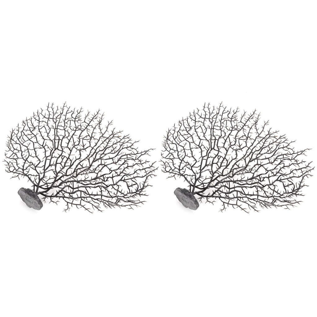 2Pcs Artificial Water Plant Aquarium Decoration Fish Tank Landscaping Simulation Coral Tree