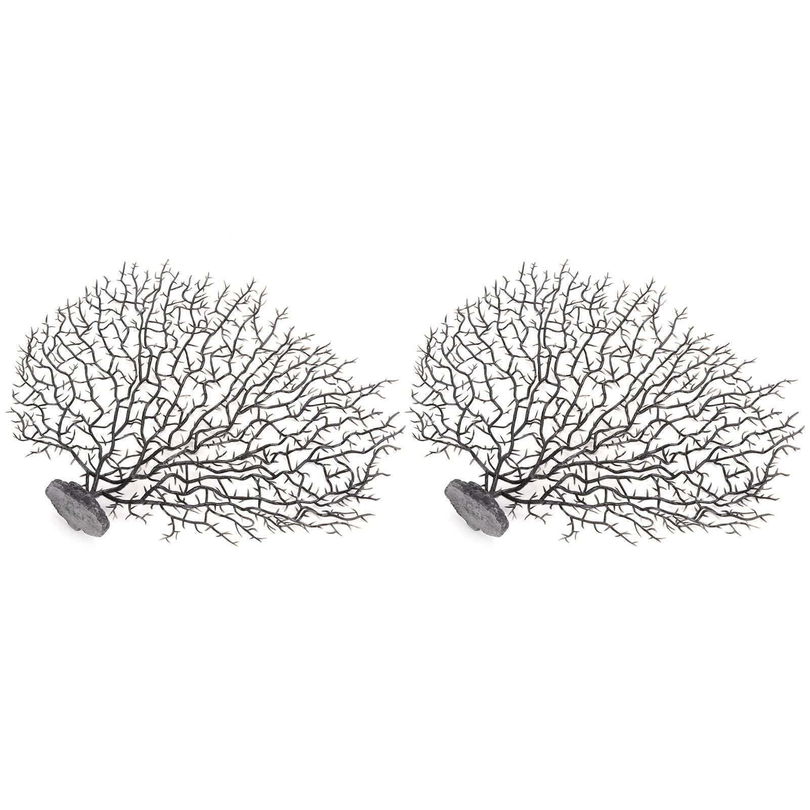 2Pcs Artificial Water Plant Aquarium Decoration Fish Tank Landscaping Simulation Coral Tree