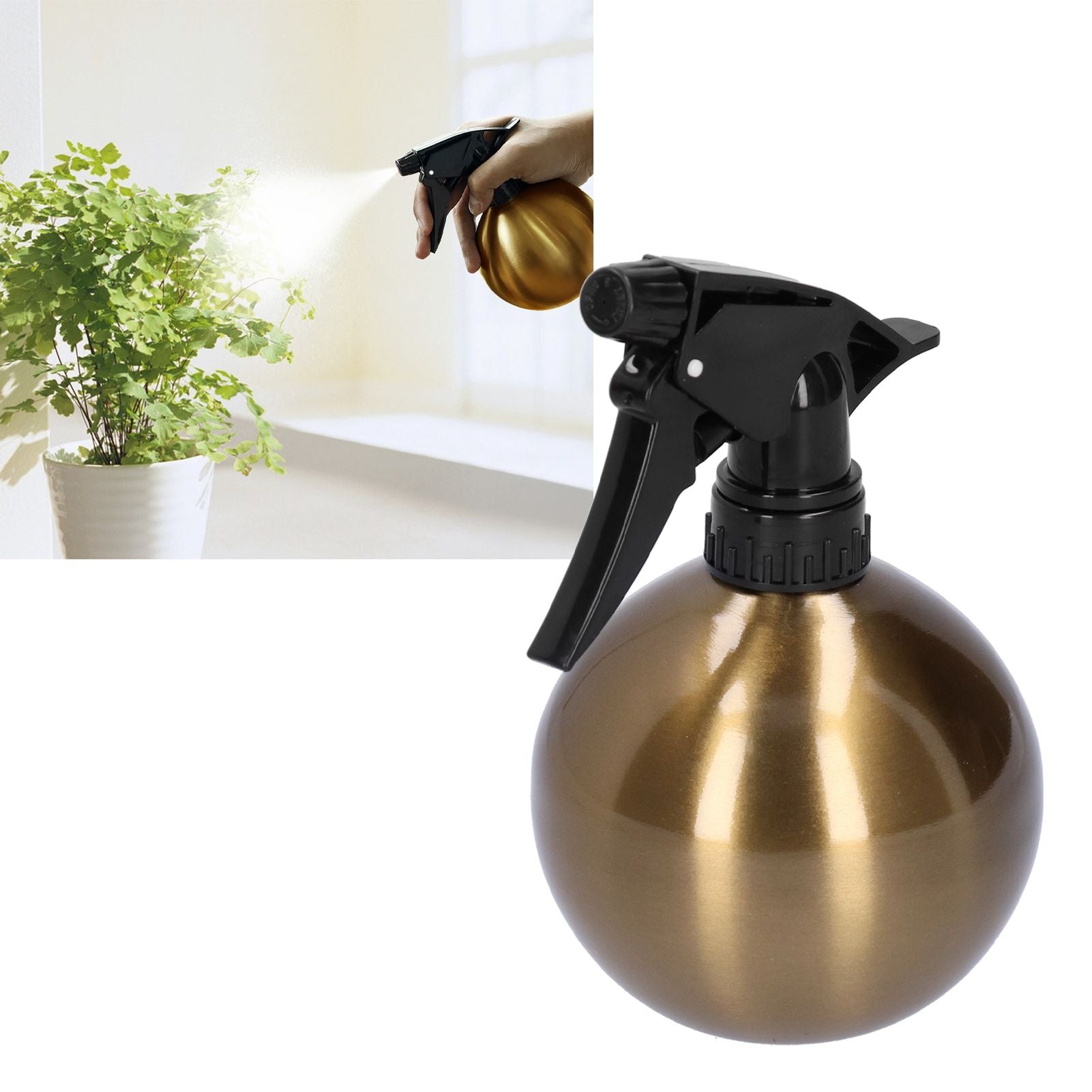 500ml Stainless Steel Watering Pot Household Garden Plant Flower Water Sprayer BottleGold