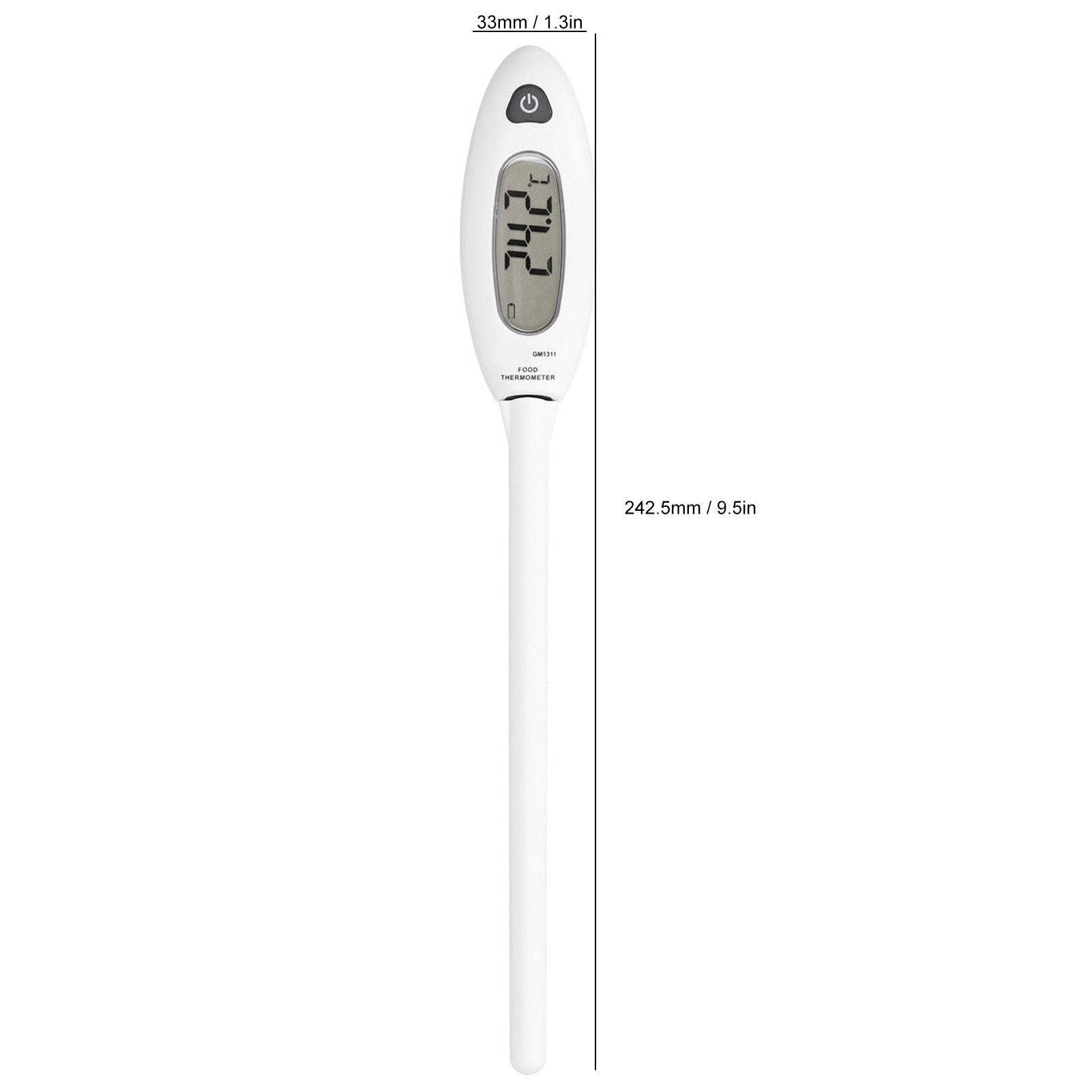 Portable Electronic Thermometer High Accuracy Stainless Steel Probe Temperature Meter for Water Milk Cooking