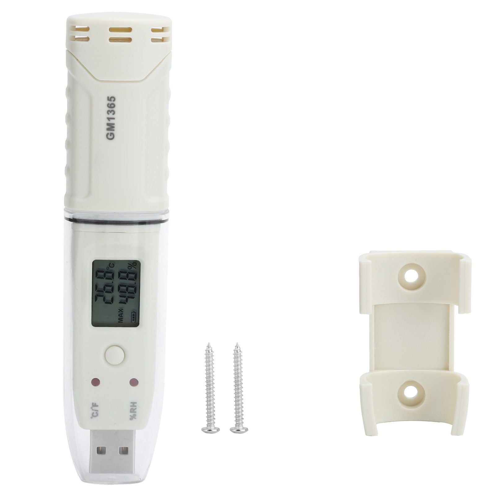 Digital Temperature Humidity Logger Indoor Thermometer Hygrometer Detector Data Recorder W/Alarm