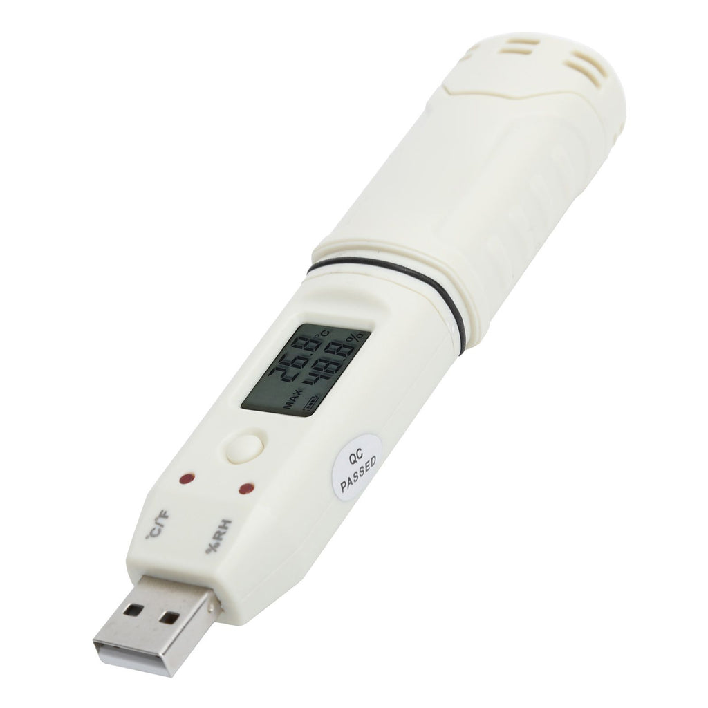 Digital Temperature Humidity Logger Indoor Thermometer Hygrometer Detector Data Recorder W/Alarm