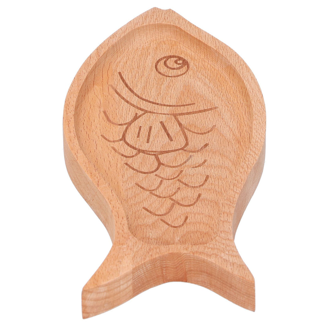 Wooden Plate FishShaped MultiGrain Creative Fruit Dessert Tray Table Box Candy Dish