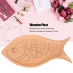 Wooden Plate FishShaped MultiGrain Creative Fruit Dessert Tray Table Box Candy Dish