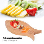 Wooden Plate FishShaped MultiGrain Creative Fruit Dessert Tray Table Box Candy Dish