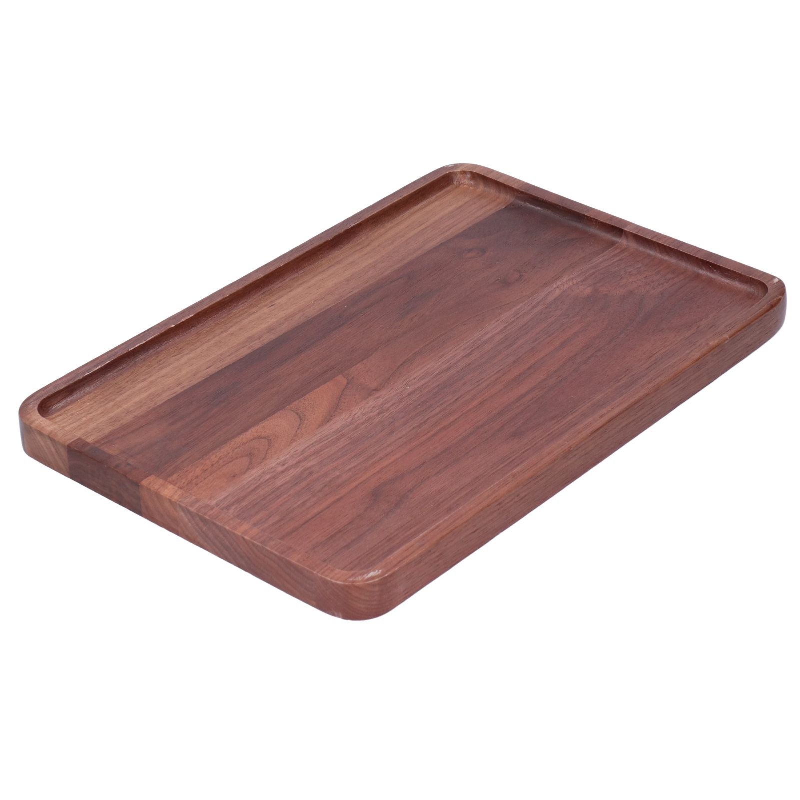 Walnut Service Plate Square Decoration Fruit Food Dessert Plate Tray Wooden BBQ Plate34x23x2