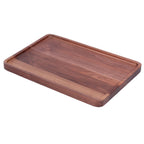 Walnut Service Plate Square Decoration Fruit Food Dessert Plate Tray Wooden BBQ Plate34x23x2