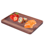 Walnut Service Plate Square Decoration Fruit Food Dessert Plate Tray Wooden BBQ Plate34x23x2