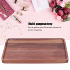 Walnut Service Plate Square Decoration Fruit Food Dessert Plate Tray Wooden BBQ Plate34x23x2