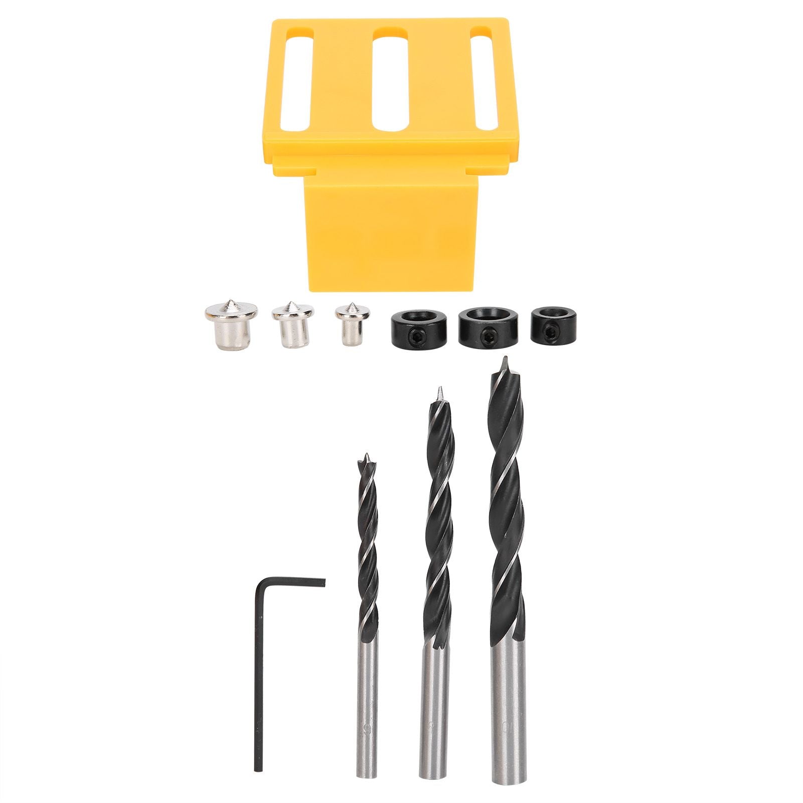 11pcs/set Wood Doweling Jig Drill Guide Punch Positioner Tool Kit for Woodworking Carpentry