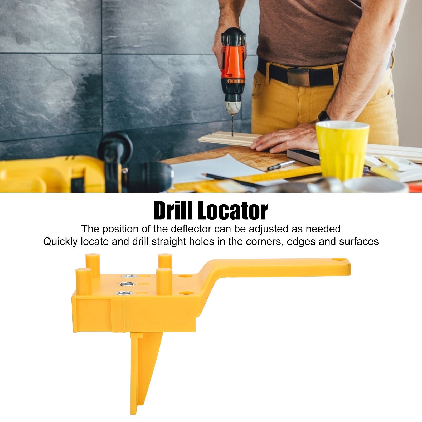 11pcs/set Wood Doweling Jig Drill Guide Punch Positioner Tool Kit for Woodworking Carpentry