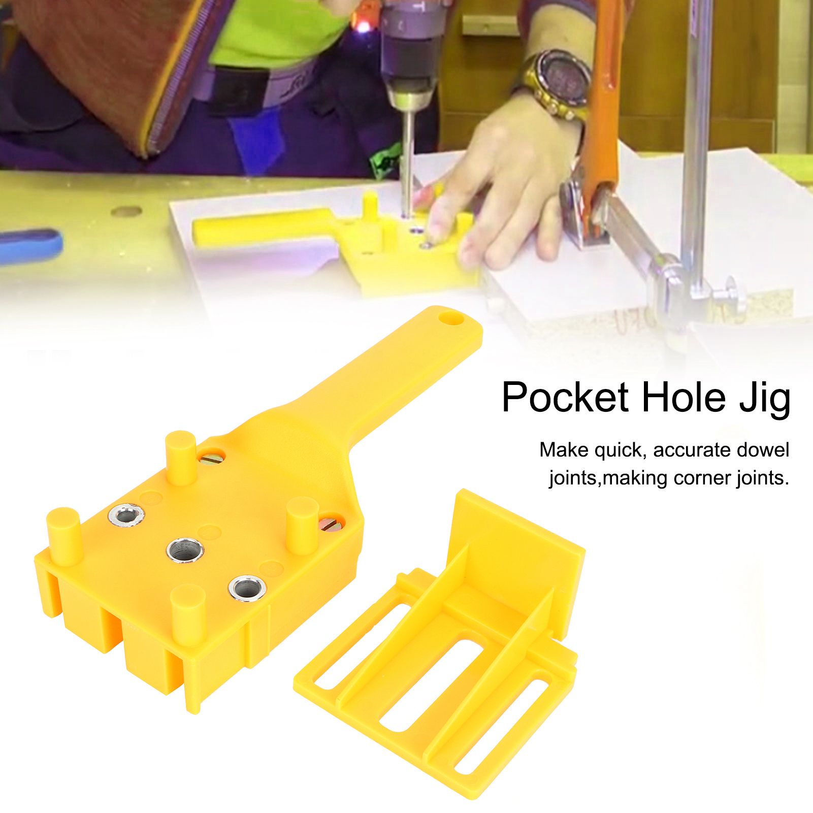 38Pcs/Set ABS Woodworking Punch Locator Set Doweling Pocket Hole Jig Puncher Tool