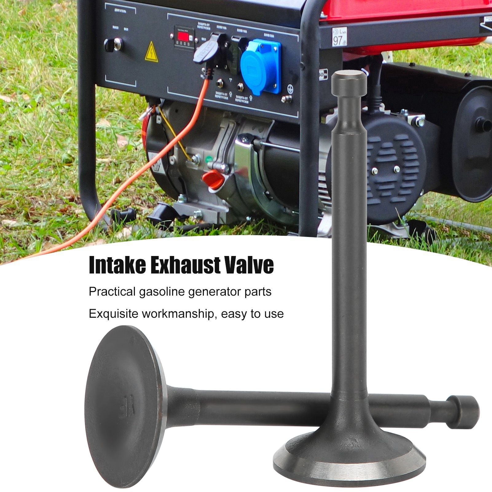 2 Set Intake Exhaust Valve Kit 168F Cylinder Head GX160/GX200 2-2.5kw Gasoline Generator Parts