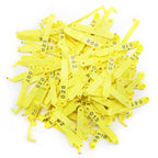 100Pcs Sheep Ear Tag Double Folded Yellow Integrated Number Animal Identification Card