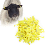 100Pcs Sheep Ear Tag Double Folded Yellow Integrated Number Animal Identification Card