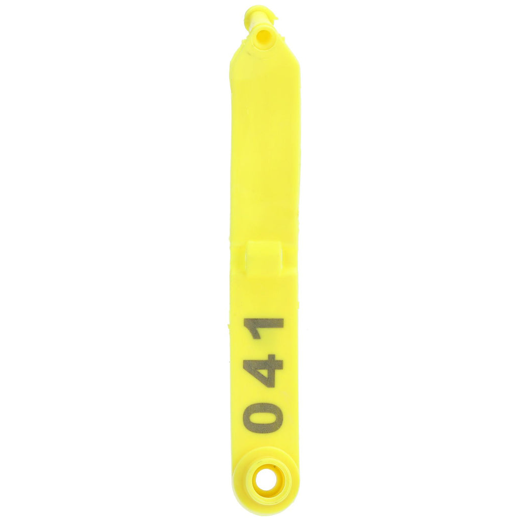 100Pcs Sheep Ear Tag Double Folded Yellow Integrated Number Animal Identification Card