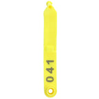 100Pcs Sheep Ear Tag Double Folded Yellow Integrated Number Animal Identification Card