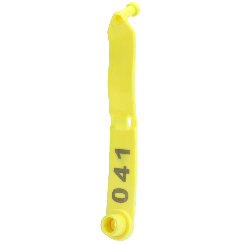100Pcs Sheep Ear Tag Double Folded Yellow Integrated Number Animal Identification Card