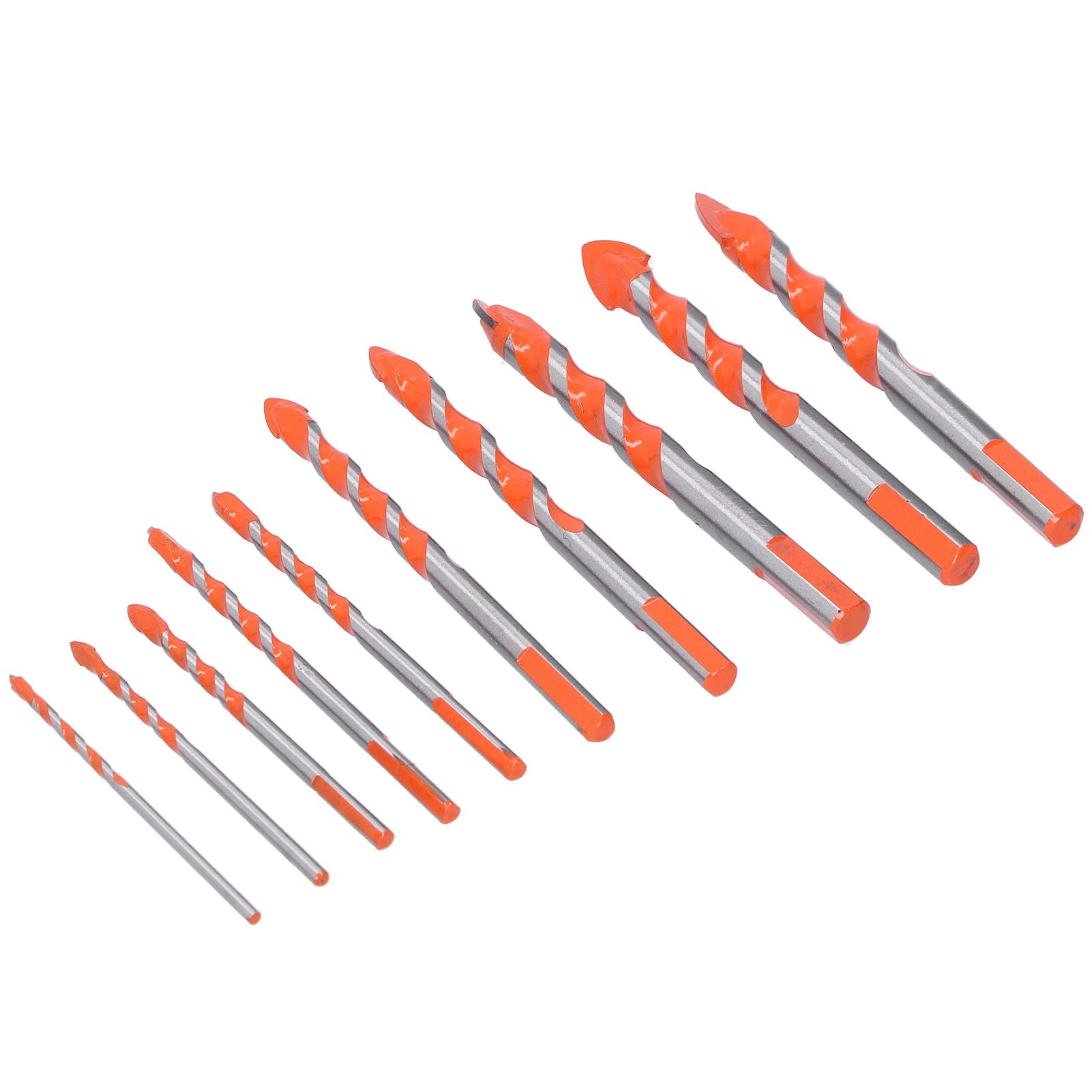 10PCS Multifunctional Drill Bits Set 3/4/5/6/6/8/10/12/14/16mm Triangular Drilling Bit for Wood
