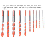 10PCS Multifunctional Drill Bits Set 3/4/5/6/6/8/10/12/14/16mm Triangular Drilling Bit for Wood