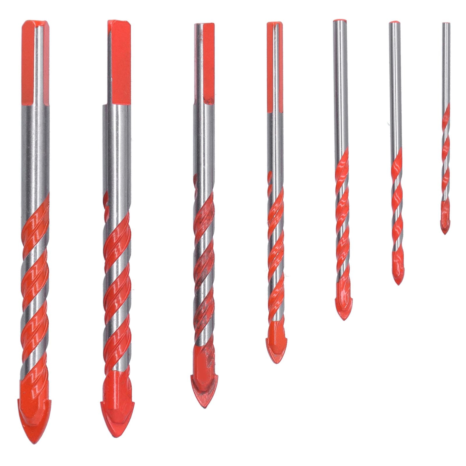 Drill Bit Set Multi Purpose Bits Accessory for Ceramic Tile Concrete Glass Drilling(7Pcs )