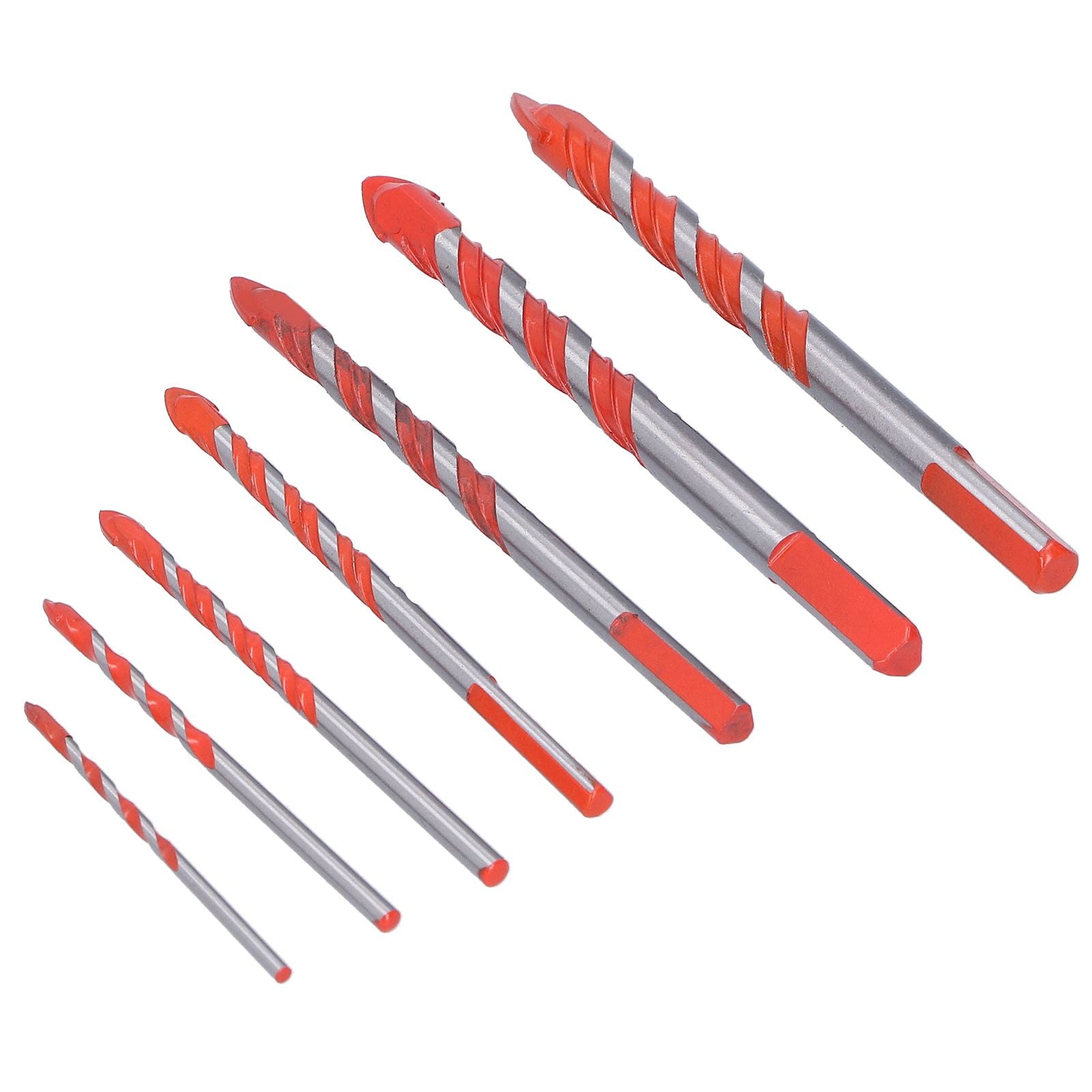 Drill Bit Set Multi Purpose Bits Accessory for Ceramic Tile Concrete Glass Drilling(7Pcs )