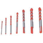 Drill Bit Set Multi Purpose Bits Accessory for Ceramic Tile Concrete Glass Drilling(7Pcs )