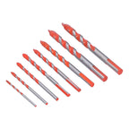 Drill Bit Set Multi Purpose Bits Accessory for Ceramic Tile Concrete Glass Drilling(8Pcs )