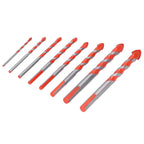Drill Bit Set Multi Purpose Bits Accessory for Ceramic Tile Concrete Glass Drilling(8Pcs )