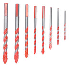 Drill Bit Set Multi Purpose Bits Accessory for Ceramic Tile Concrete Glass Drilling(8Pcs )