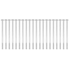 20pcs M6 x 120mm Hex Extended Motor Screw Hex Head Long Screw for Agriculture Household