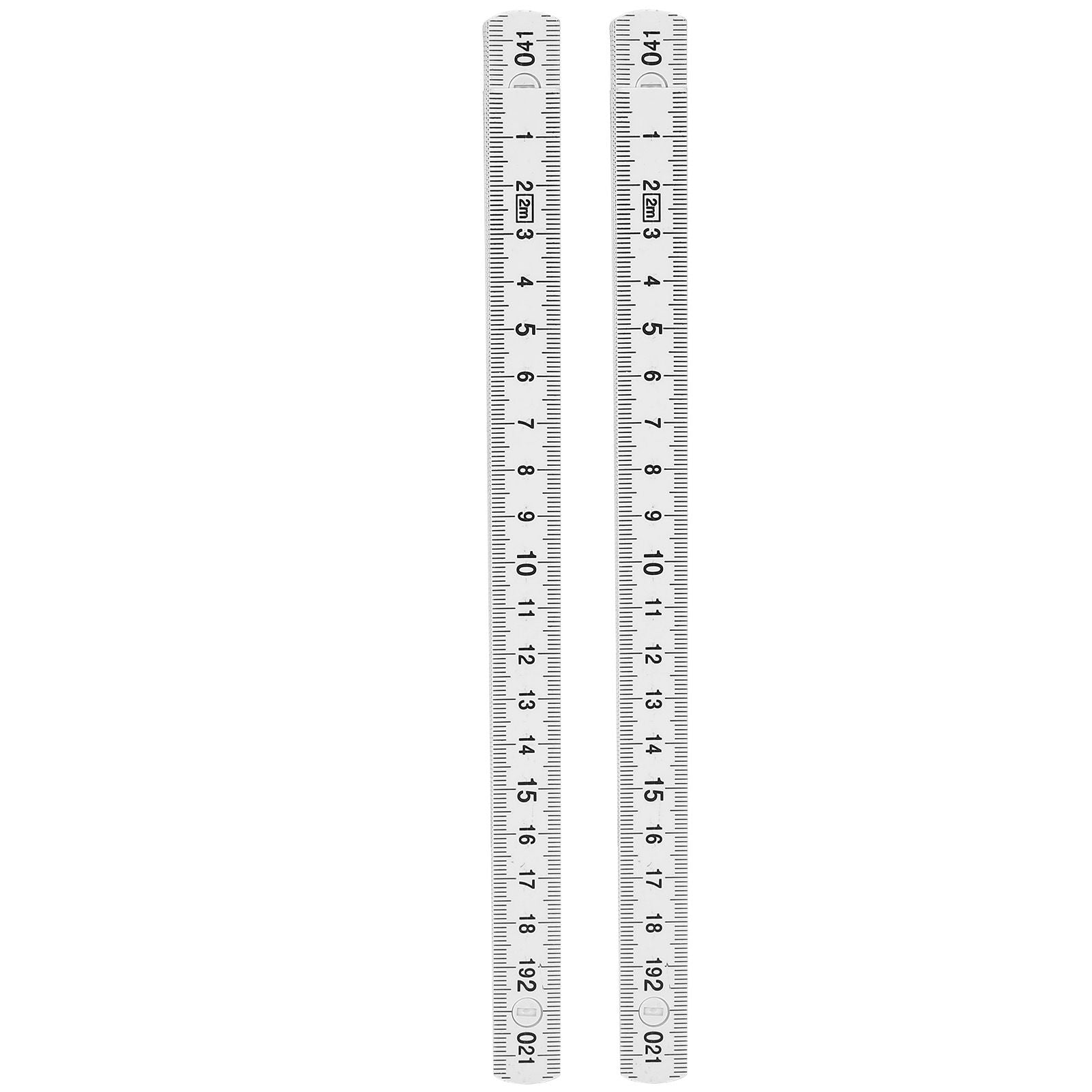 2Pcs 2m Folding Carpenters Ruler Lightweight Compact Measuring Stick Woodworking Tool