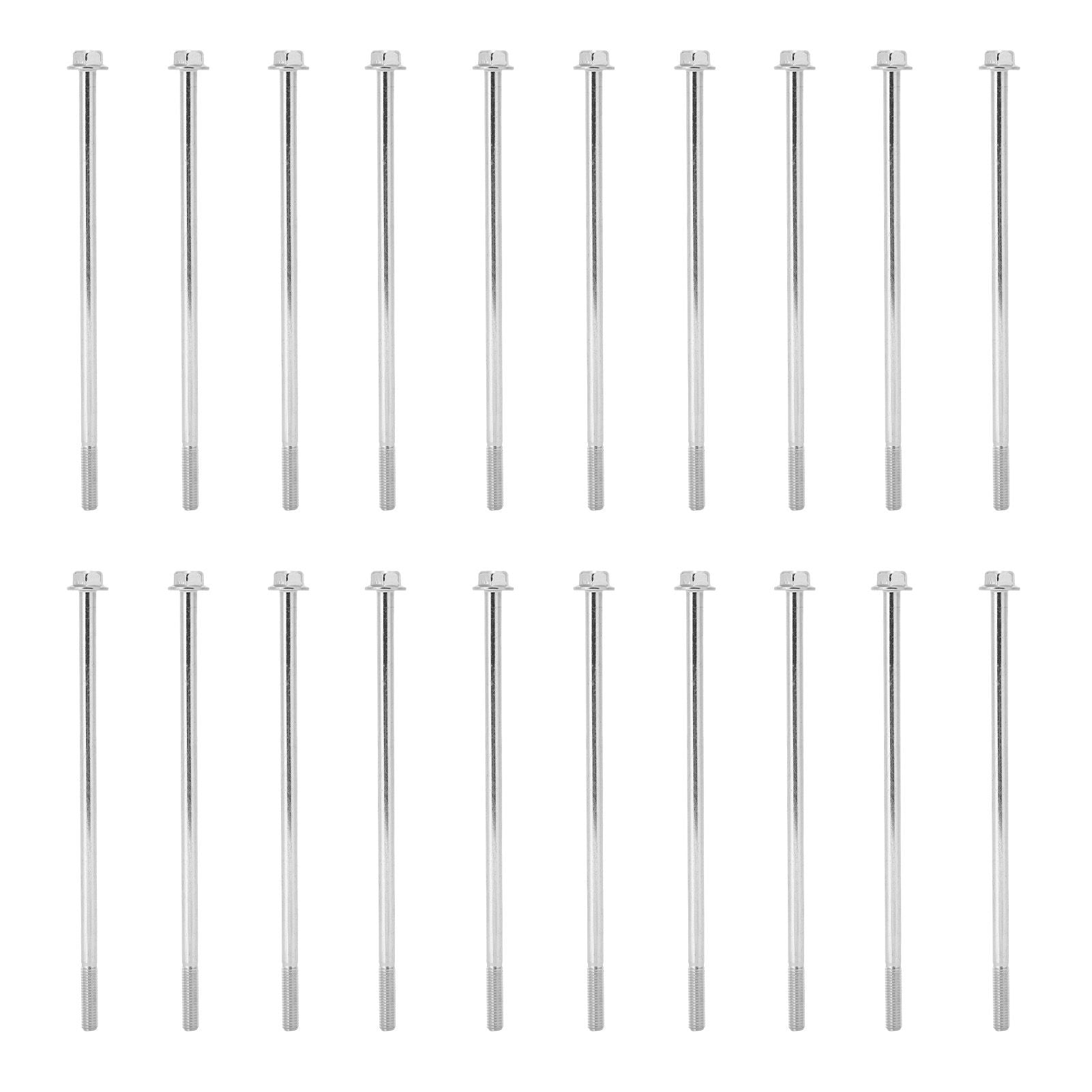 20Pcs Hex Flange Long Bolt Motor Generator Rotor Stator Screw Replacement Parts M6x155