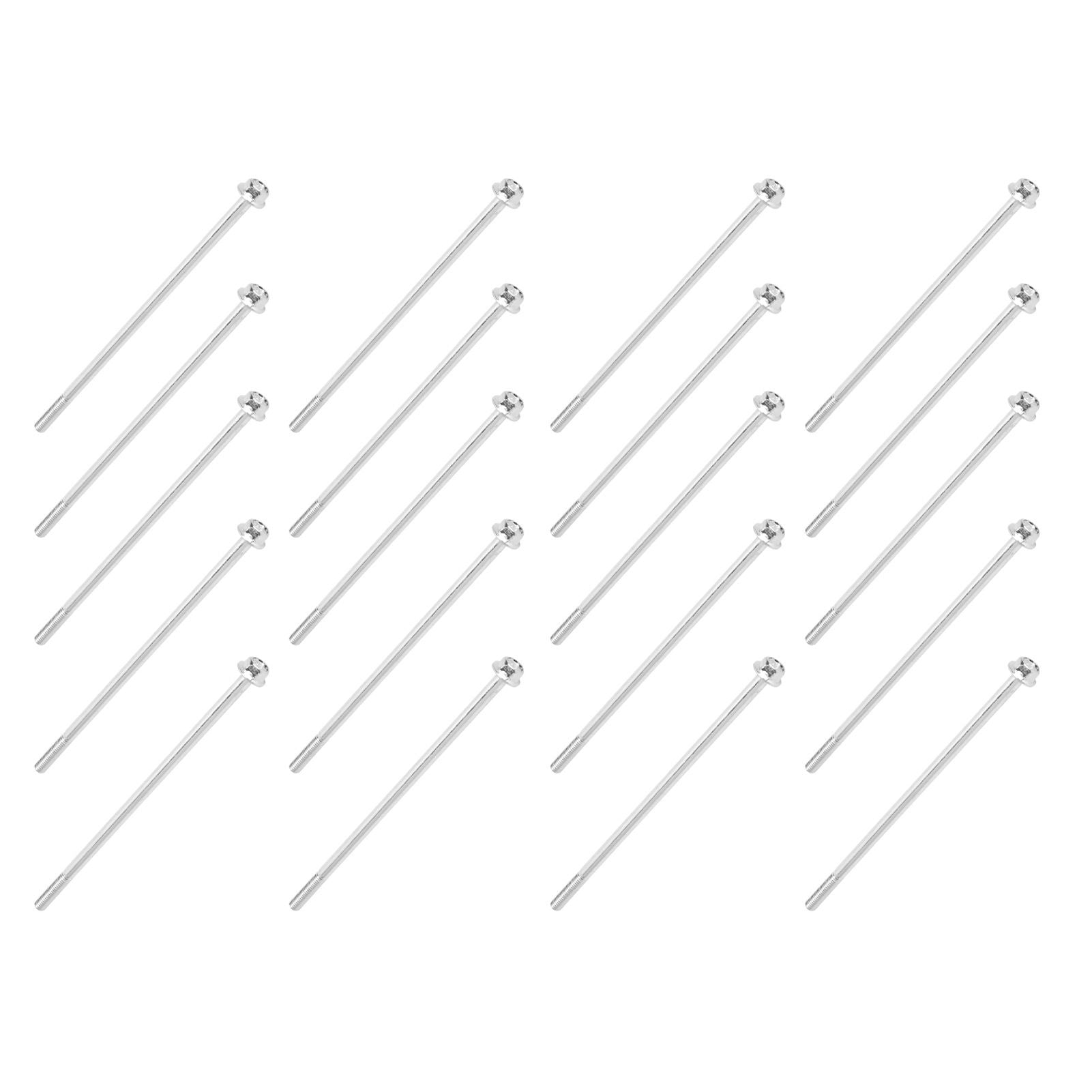 20Pcs Hex Flange Long Bolt Motor Generator Rotor Stator Screw Replacement Parts M6x155