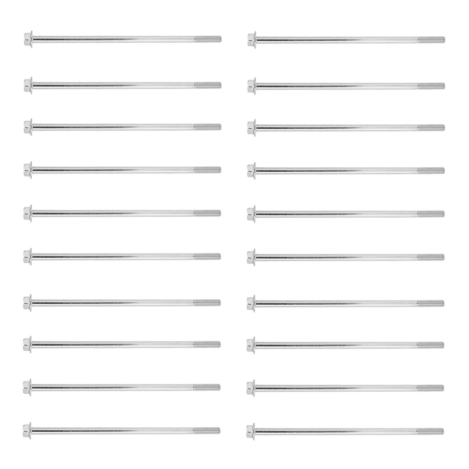 20Pcs Hex Flange Long Bolt Motor Generator Rotor Stator Screw Replacement Parts M6x155