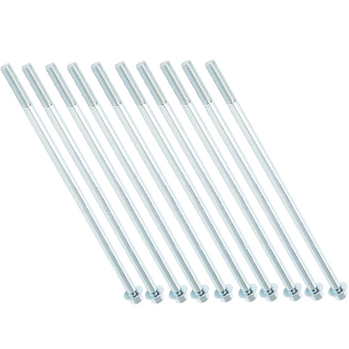10Pcs M8x210 Motor Bracket Screw Gasoline Hex Flange Long Bolts Fastener Accessory