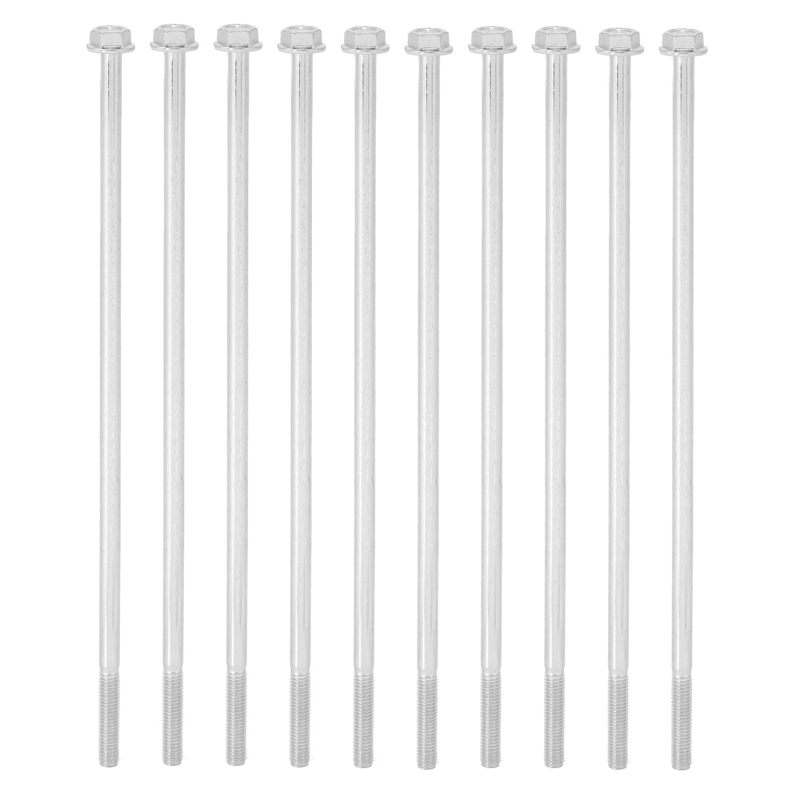 10Pcs Long Flange Bolt M8x235 Hex Head Flange Screw Gasoline Generator Replacement Parts